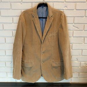 J crew corduroy Blazer Jacket Mens Medium M Tan Sport Coat Preppy